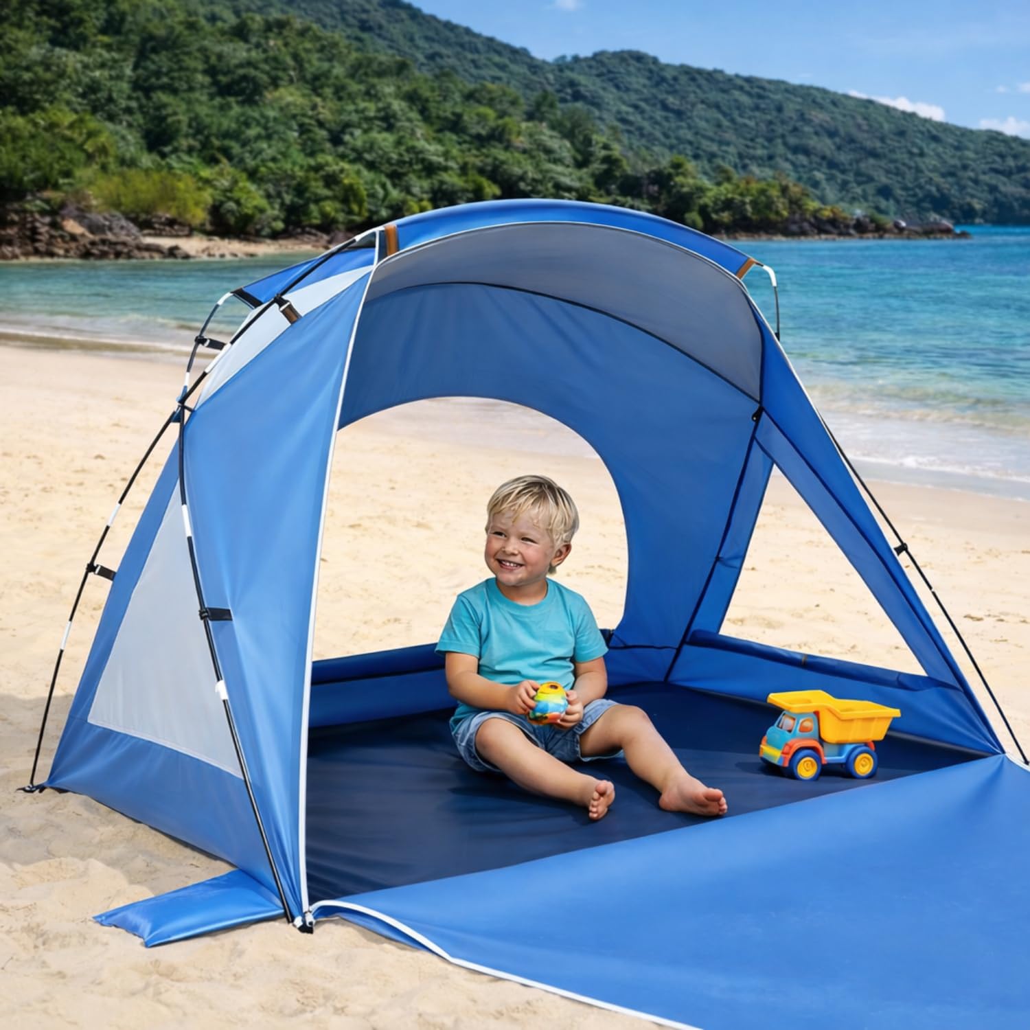 Portable UPF50+ Waterproof Beach Sun Shelter Canopy