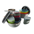 4-Person Non-Stick Camping Cookware Set with Nesting Design