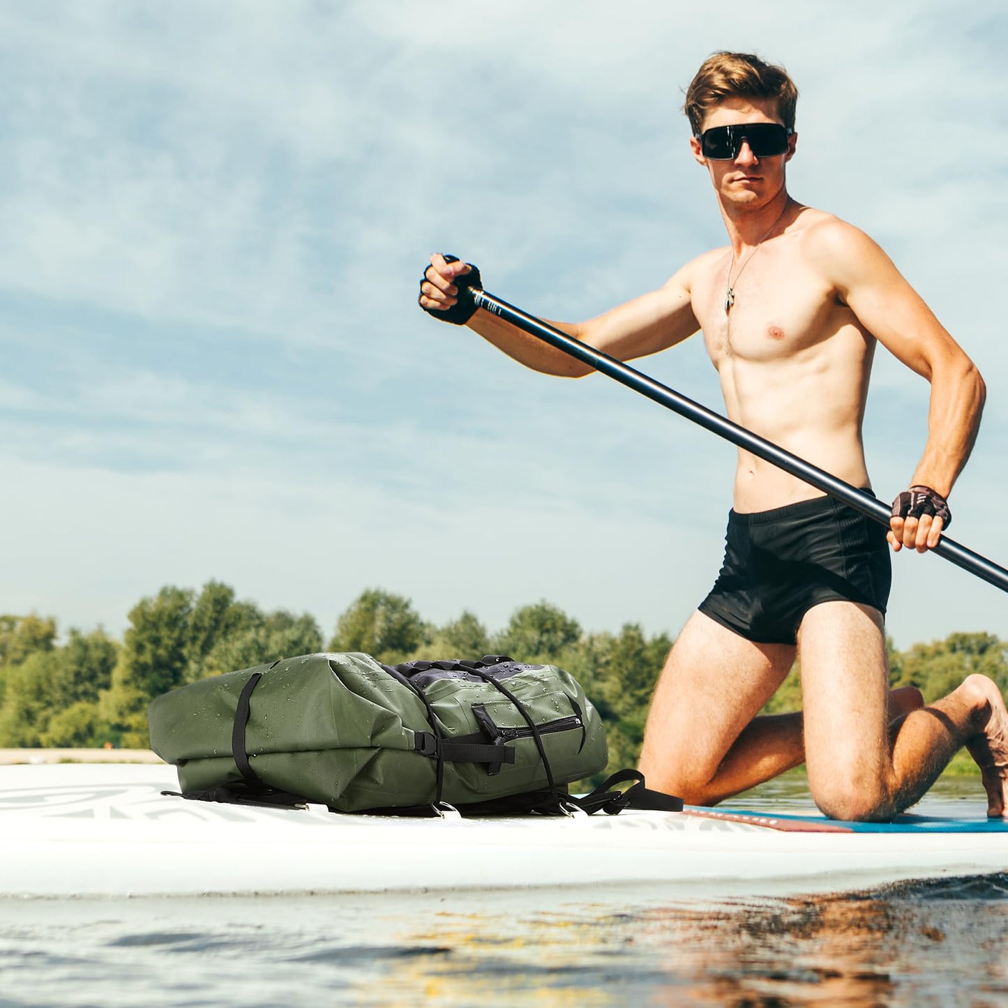 30L Waterproof Roll-Top Dry Bag Backpack for Water Sports