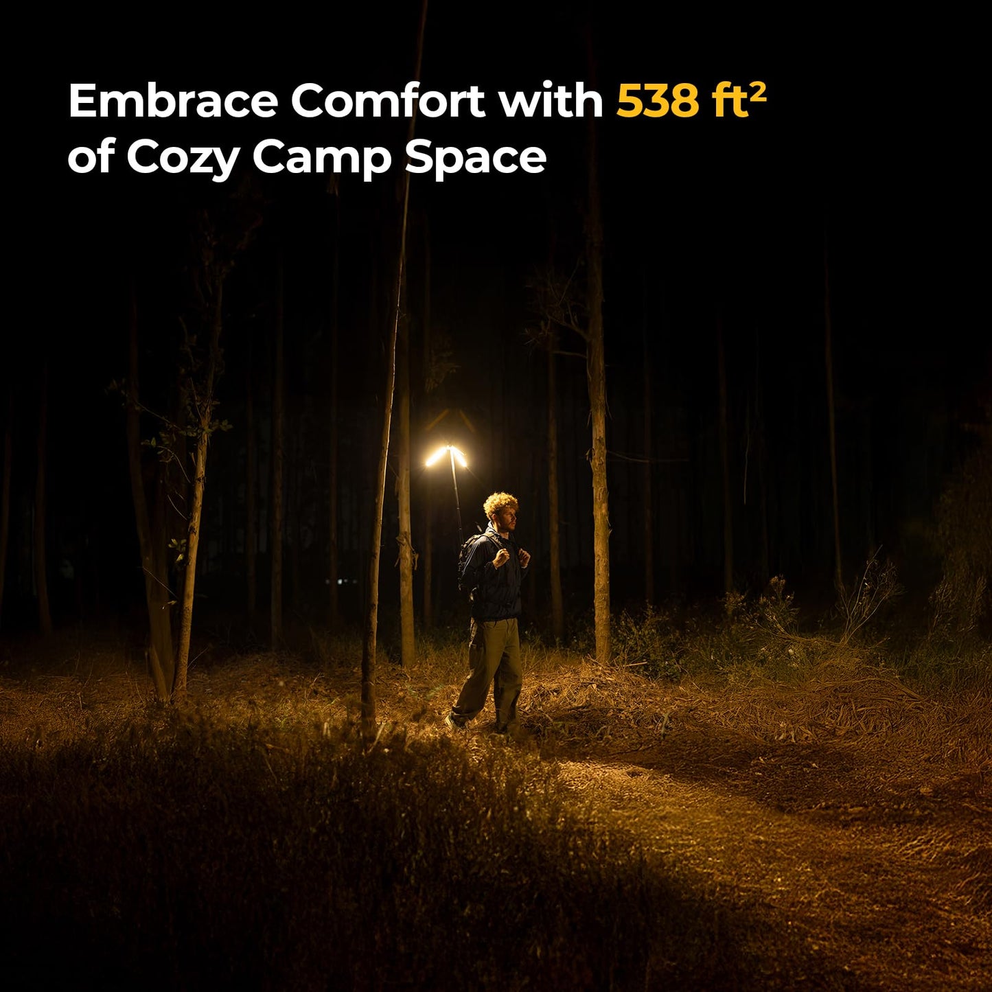 Telescopic Rechargeable Camping Lantern with Rotatable Collapsible LED Light