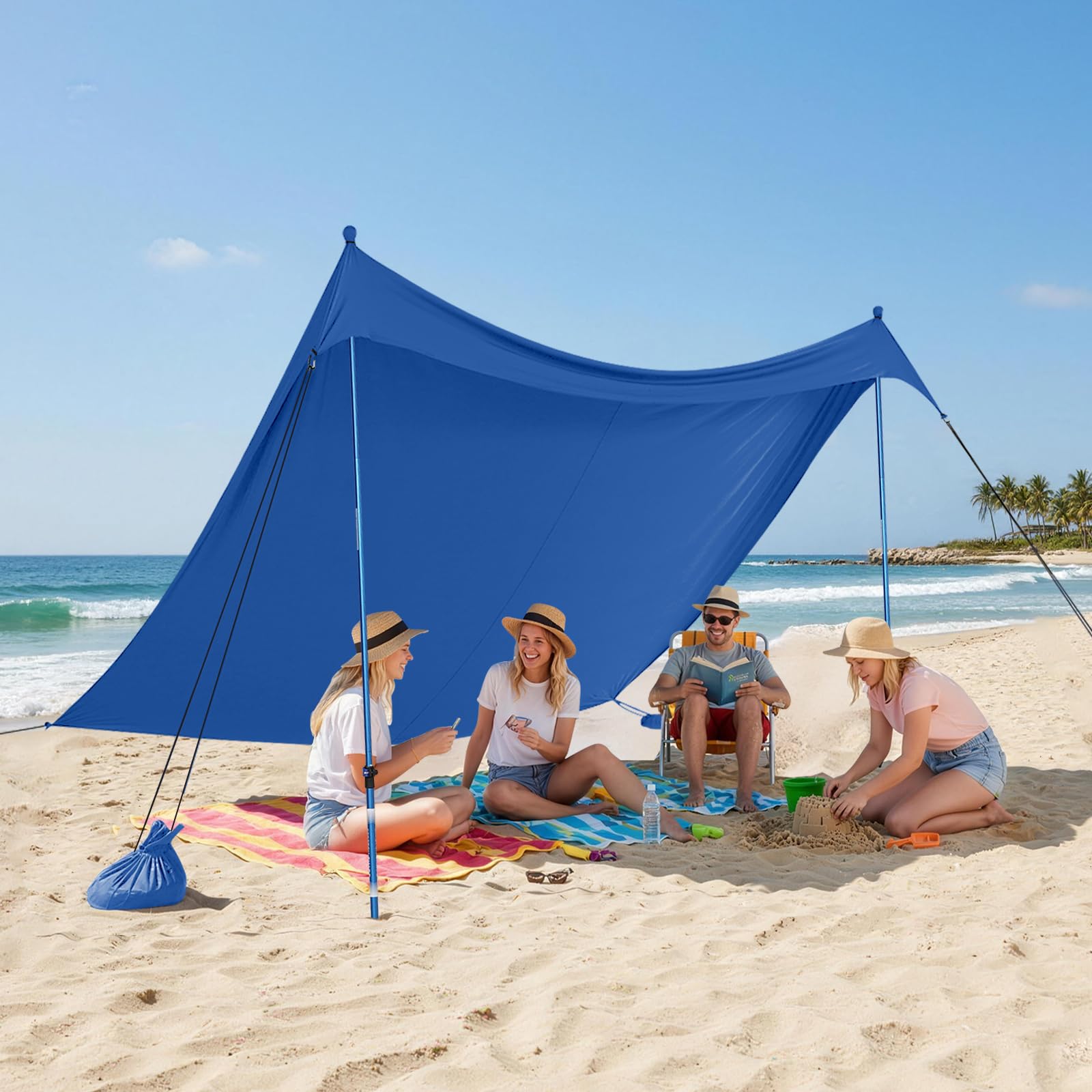 10x10 Easy Pop-Up Beach Sun Shelter Canopy with UPF50+ Protection