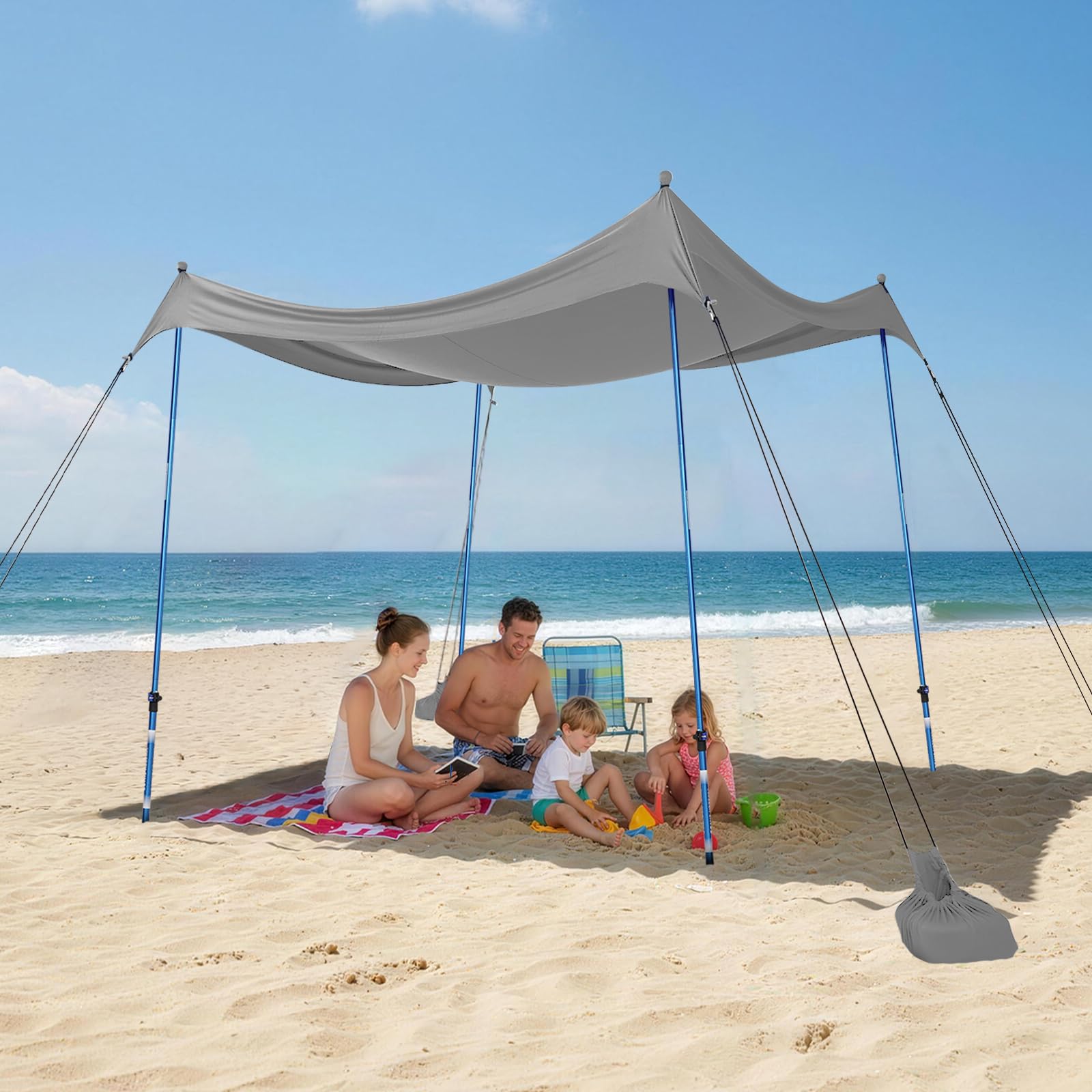 10x10 Easy Pop-Up Beach Sun Shelter Canopy with UPF50+ Protection
