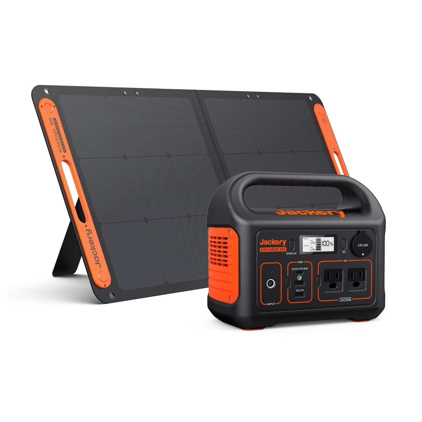 Portable Solar Generator 293Wh Lithium Backup Power Station for Camping and Outdoor Use
