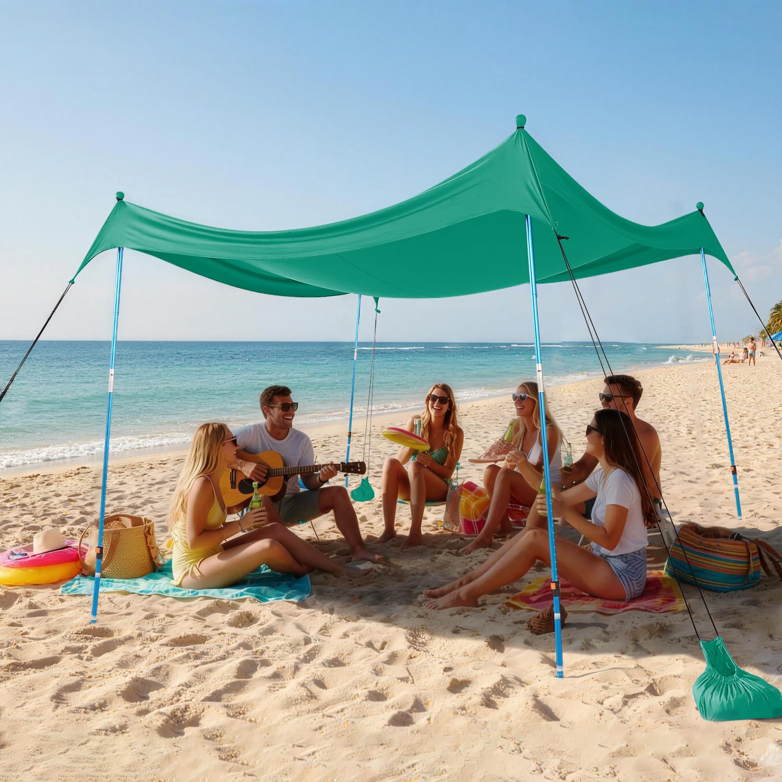 10x10 Easy Pop-Up Beach Sun Shelter Canopy with UPF50+ Protection