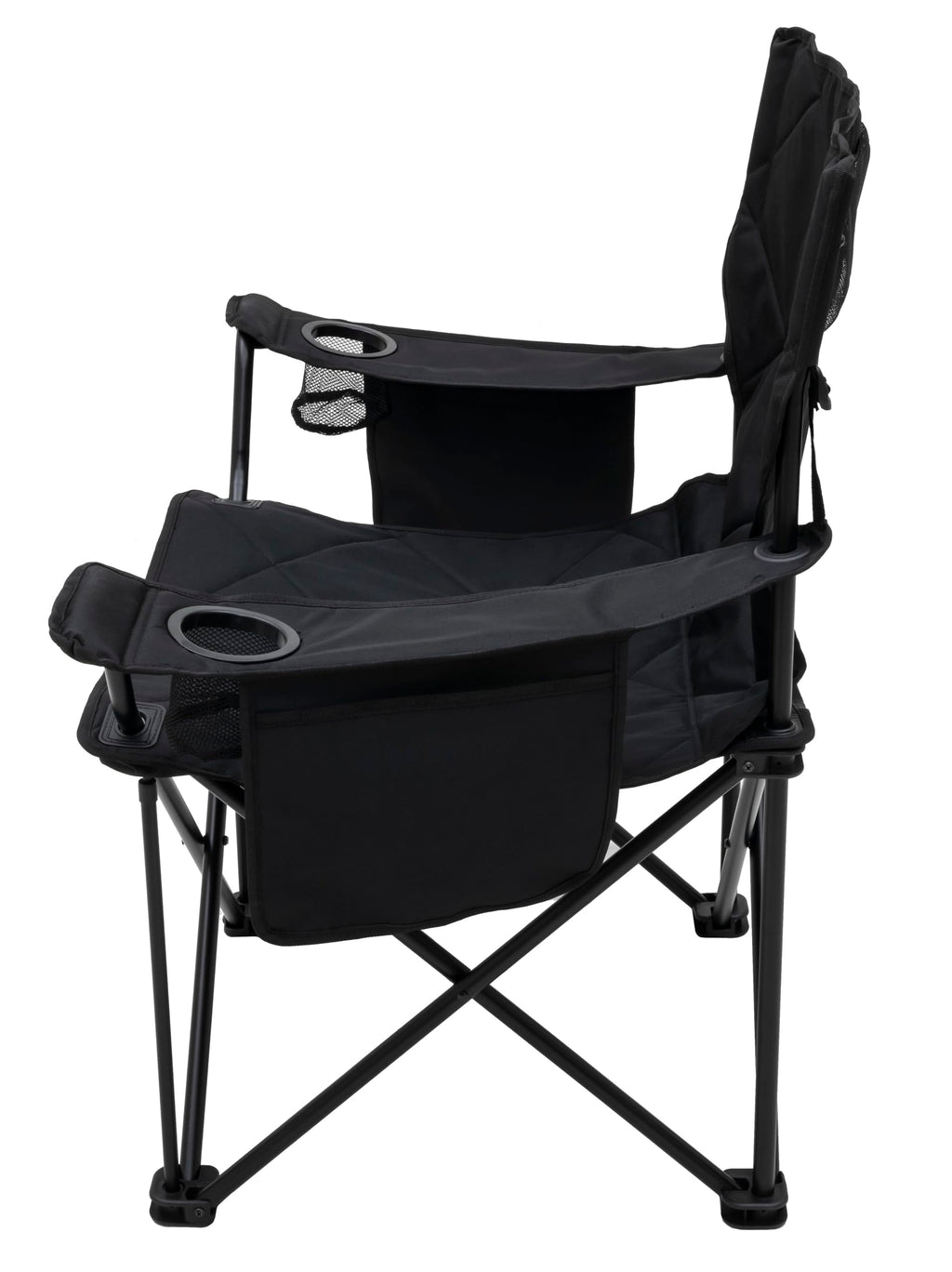 Heavy-Duty Folding Camping Chair with Mesh Cup Holders and Storage Pockets