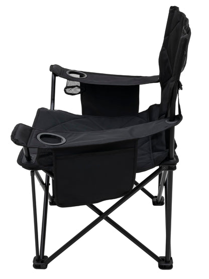 Heavy-Duty Folding Camping Chair with Mesh Cup Holders and Storage Pockets