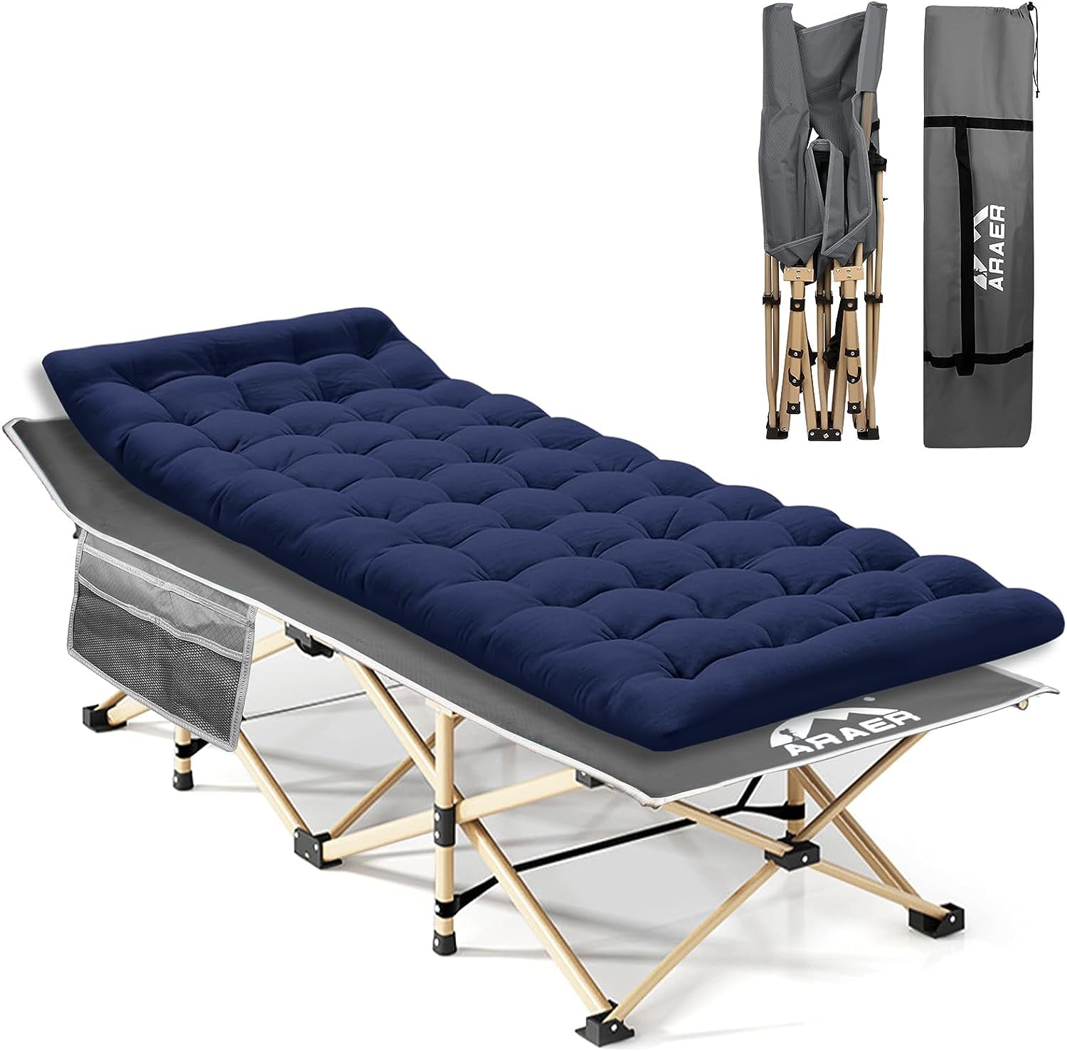 450lb Heavy Duty Folding Camping Cot with Carry Bag