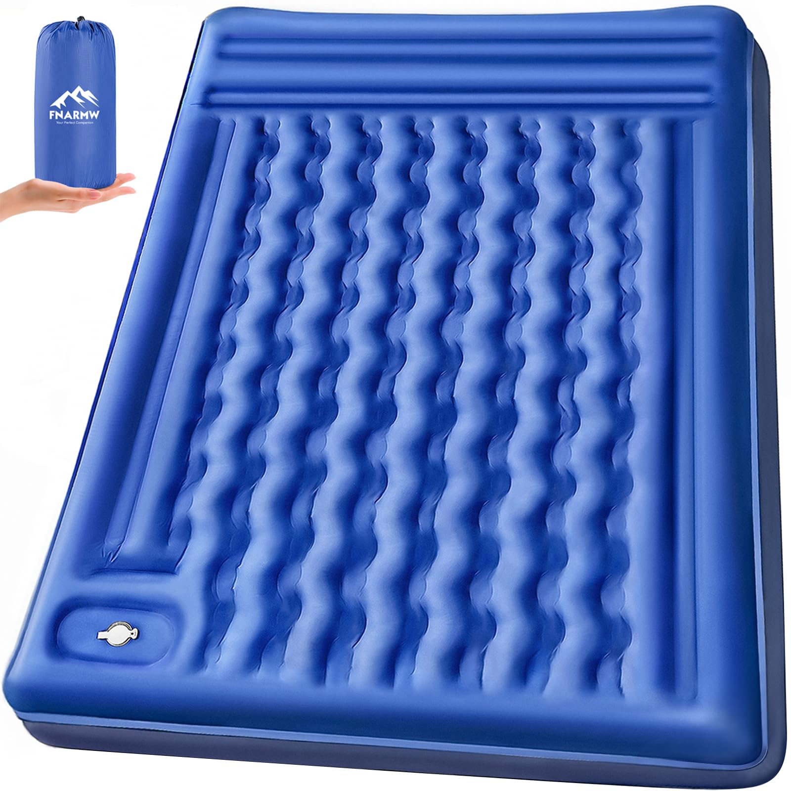 Double 6-Inch Self-Inflating Sleeping Pad with Foot Pump