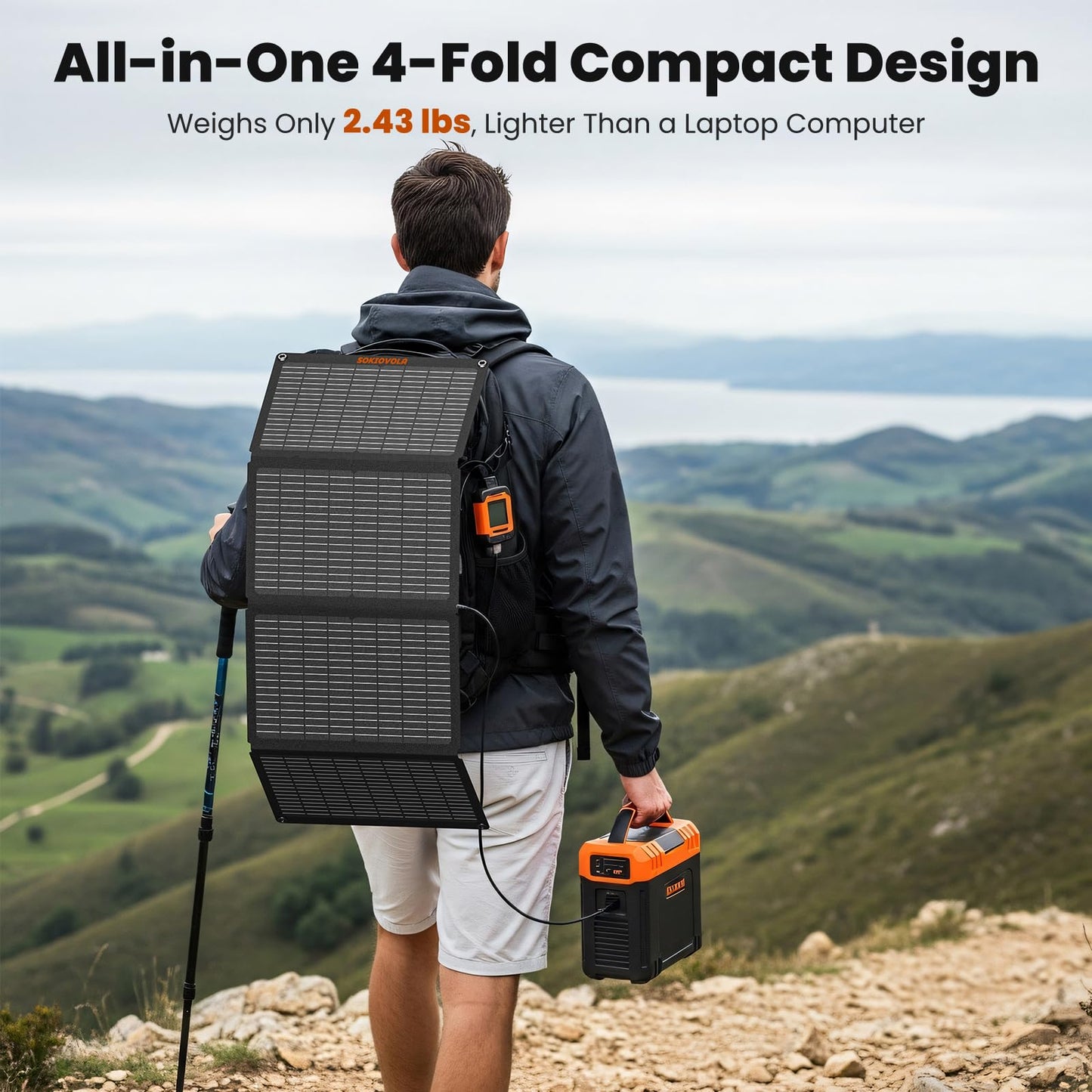 SOKIOVOLA Portable Foldable Solar Panel Charger