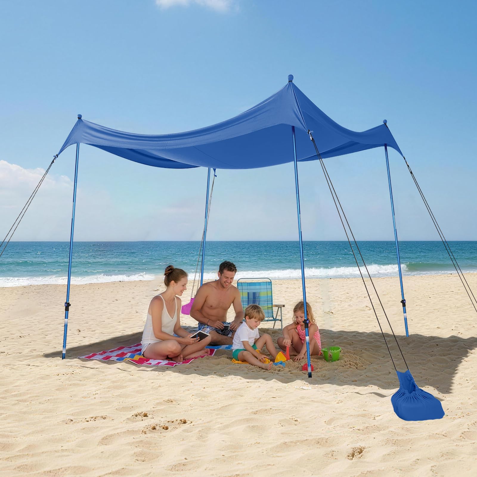 10x10 Easy Pop-Up Beach Sun Shelter Canopy with UPF50+ Protection