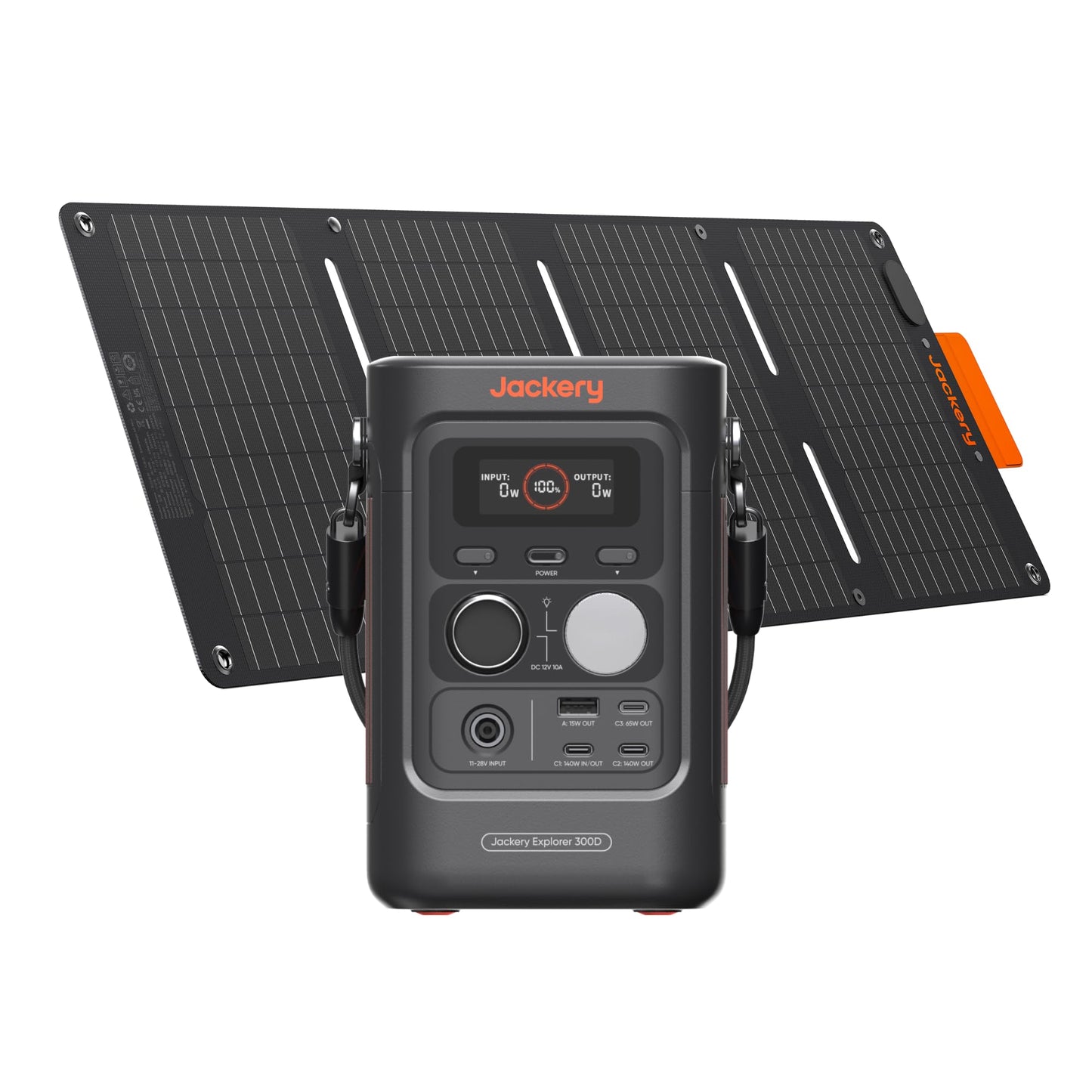 Portable Solar Generator 293Wh Lithium Backup Power Station for Camping and Outdoor Use