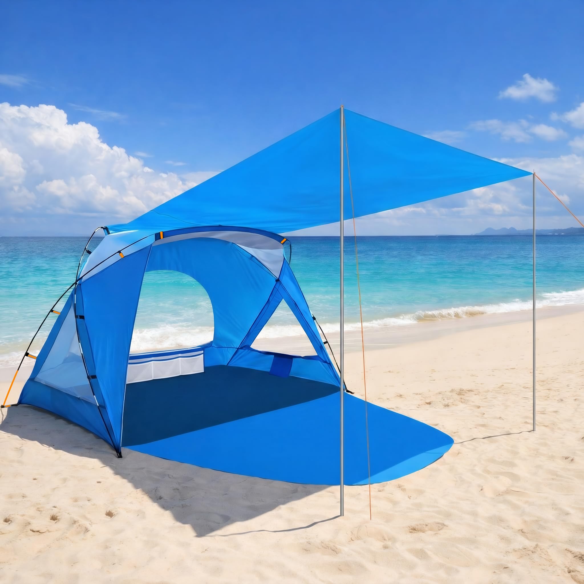 Portable UPF50+ Waterproof Beach Sun Shelter Canopy