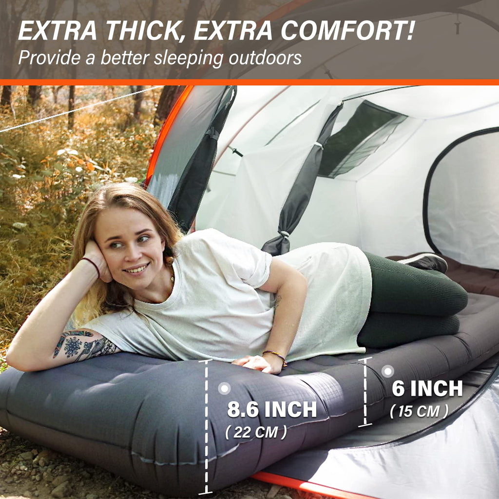 TOBTOS 6 Inch Self Inflating Sleeping Pad