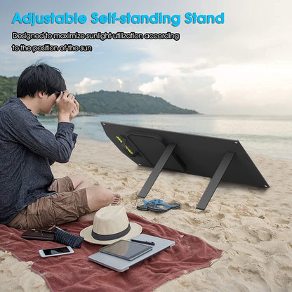 Foldable Portable Solar Panel Kit with Solar Powered Fan System
