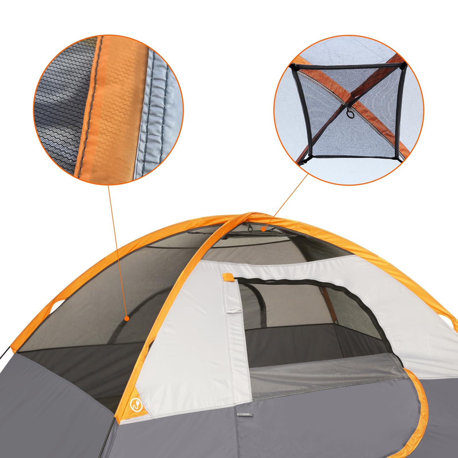 3-Season Dome Camping Tent with Weatherproof Rainfly