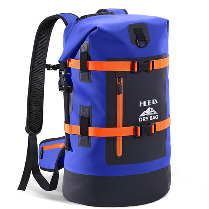 40L Waterproof Roll-Top Dry Bag Backpack for Hiking and Water Sports
