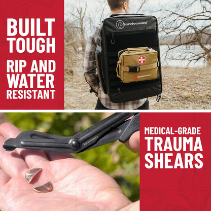 119-Piece Premium Survival First Aid Kit for Travel, Camping, and Emergency Use