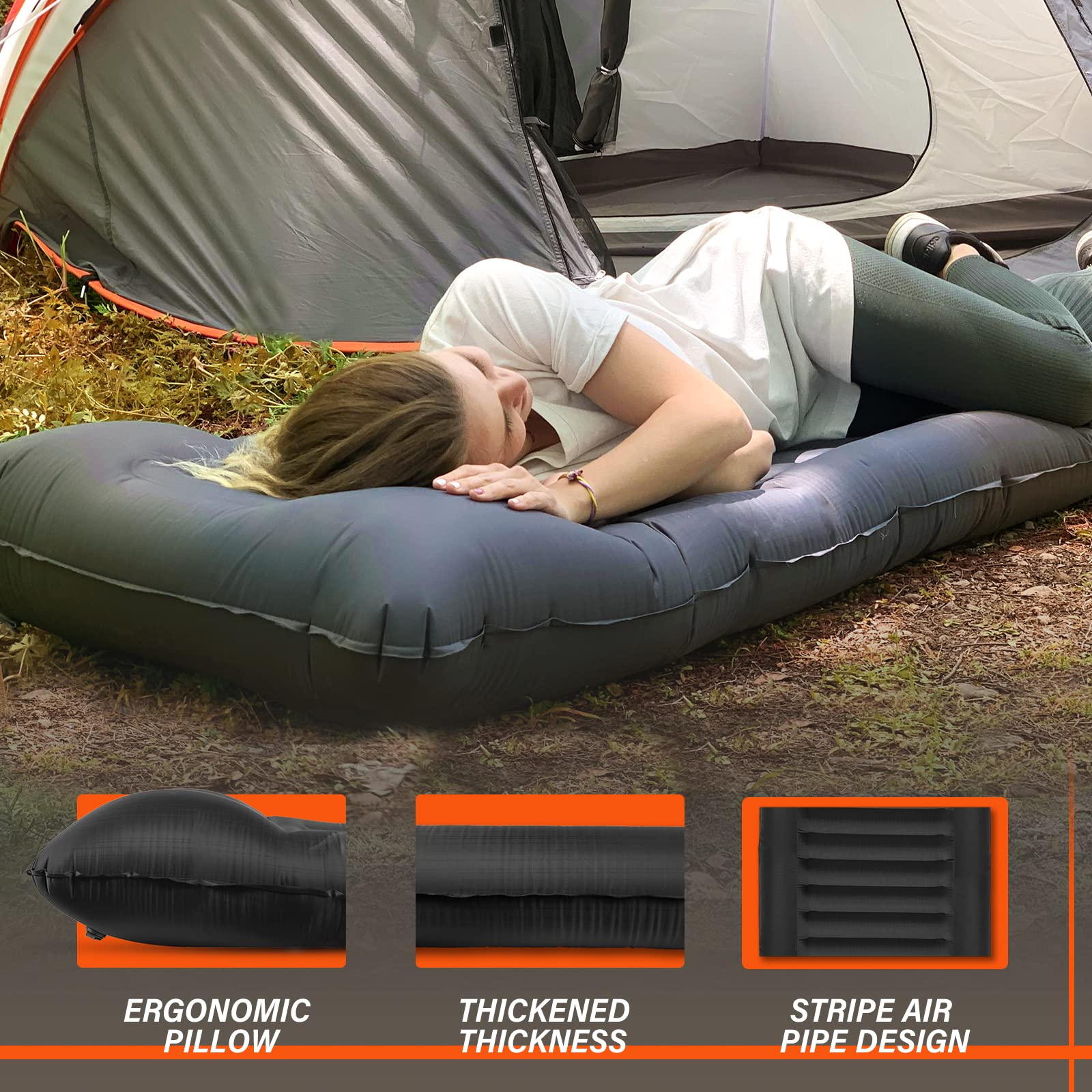 TOBTOS 6 Inch Self Inflating Sleeping Pad