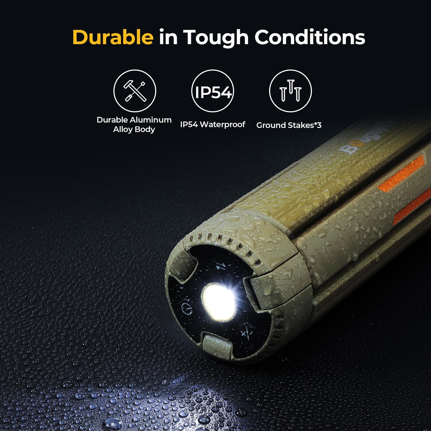 Telescopic Rechargeable Camping Lantern with Rotatable Collapsible LED Light