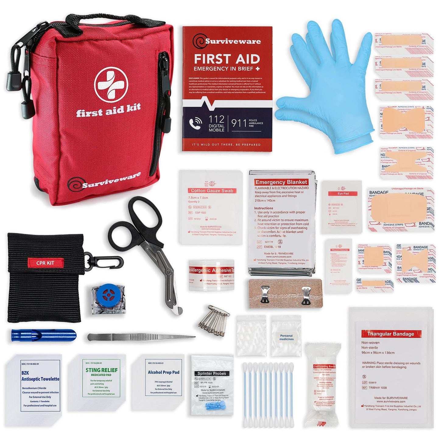 Premium Survival First Aid Kit for Travel, Camping, and Emergency Preparedness