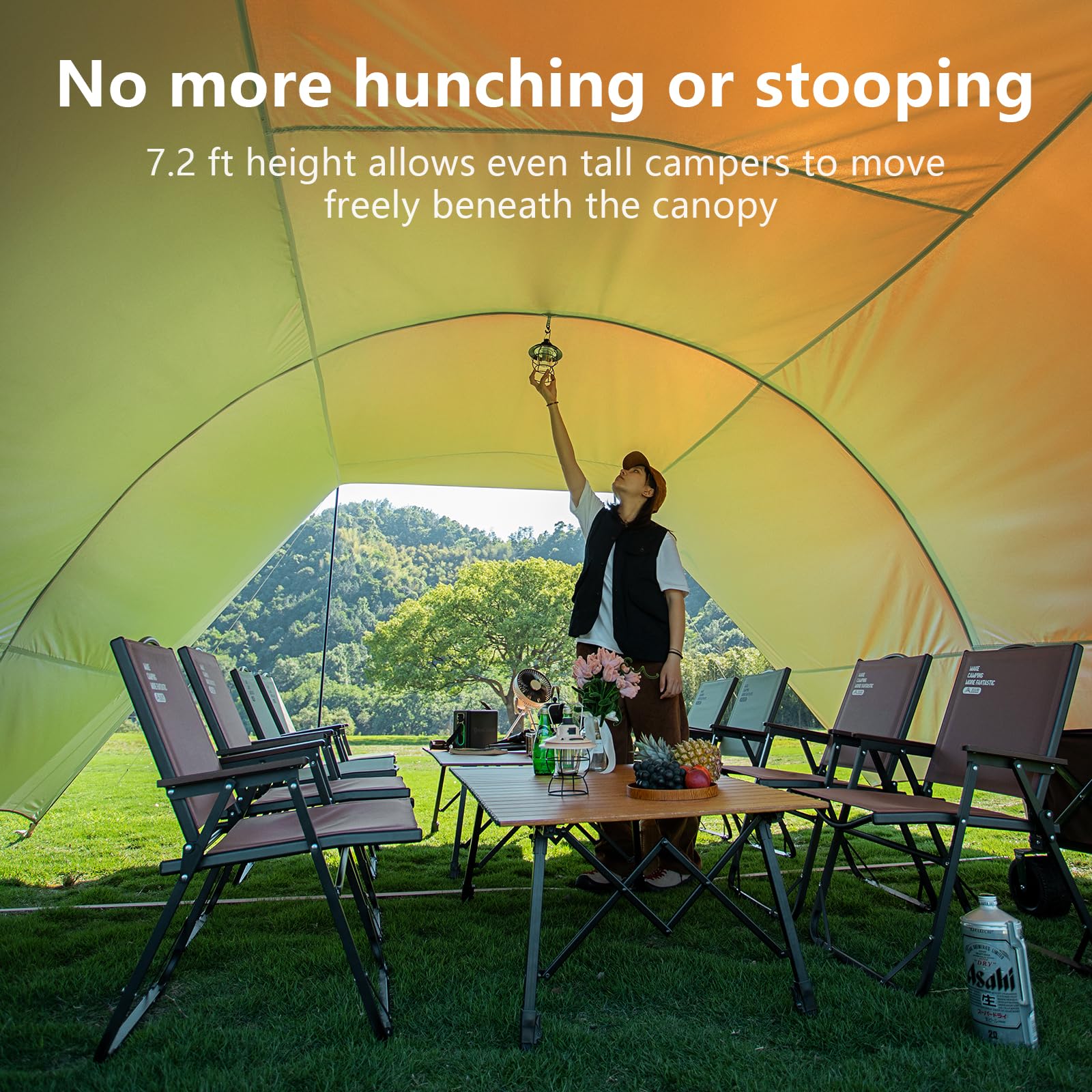 Large Waterproof Camping Tarp Awning for Hammock and Shelter