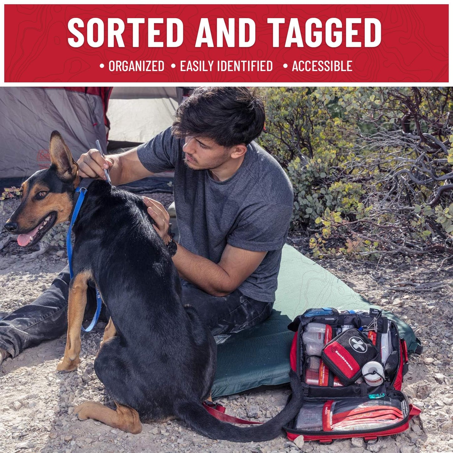 Premium Survival First Aid Kit for Travel, Camping, and Emergency Preparedness