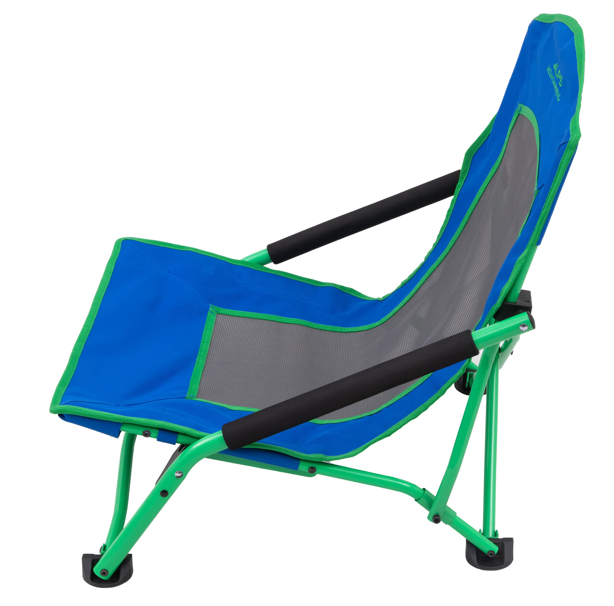 ALPS Mountaineering Rendezvous Low Camping Chairs for Adults with Arms, Cool Mesh Center, Powder Coated Steel Frame, Compact Folding Design and Carry Bag