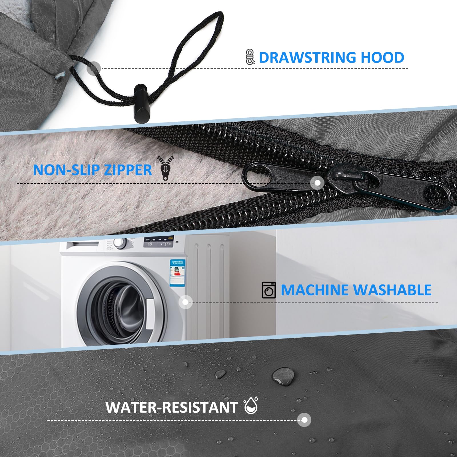 3-Season Waterproof Lightweight Sleeping Bag for All Ages