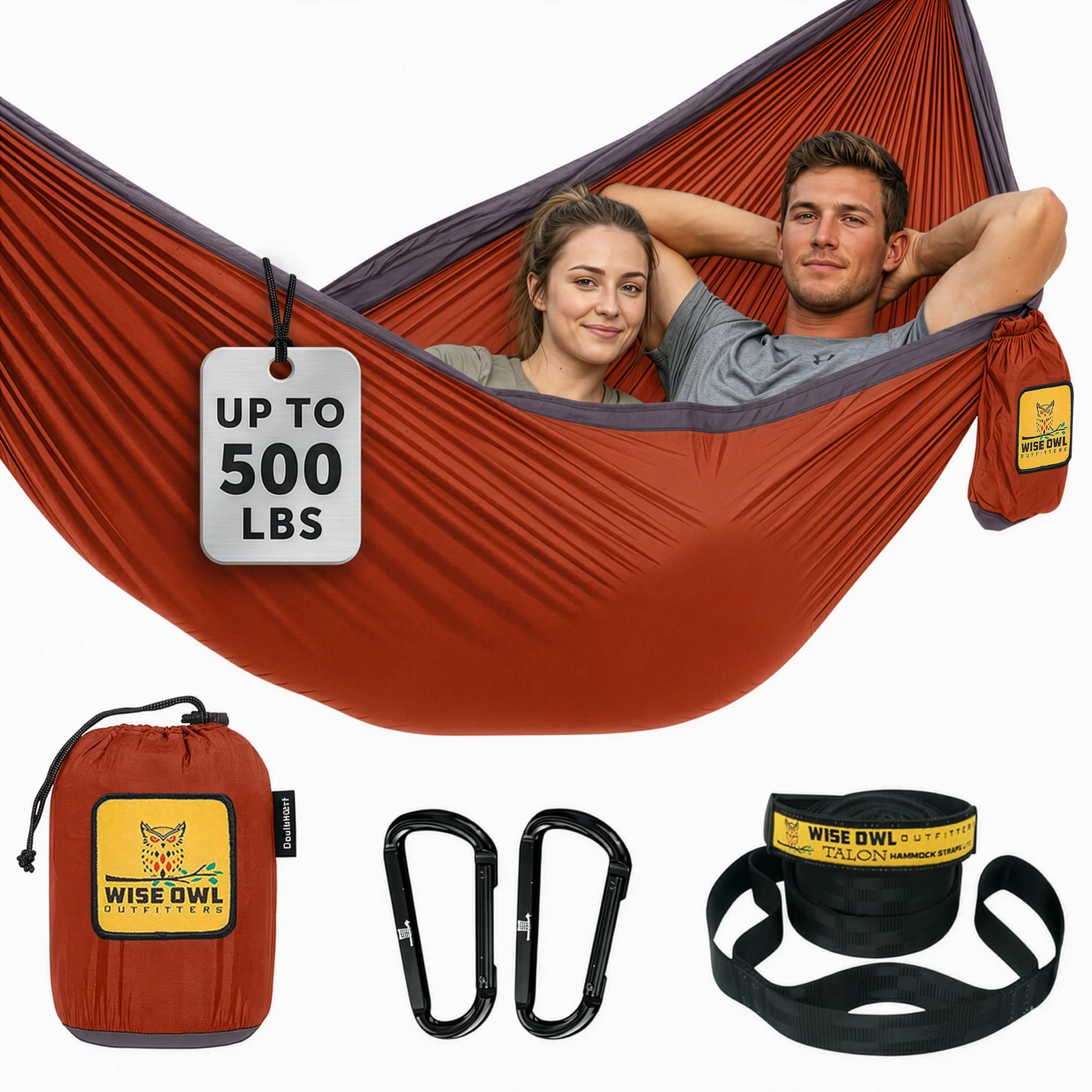 Heavy-Duty Portable Camping Hammock with Tree Straps