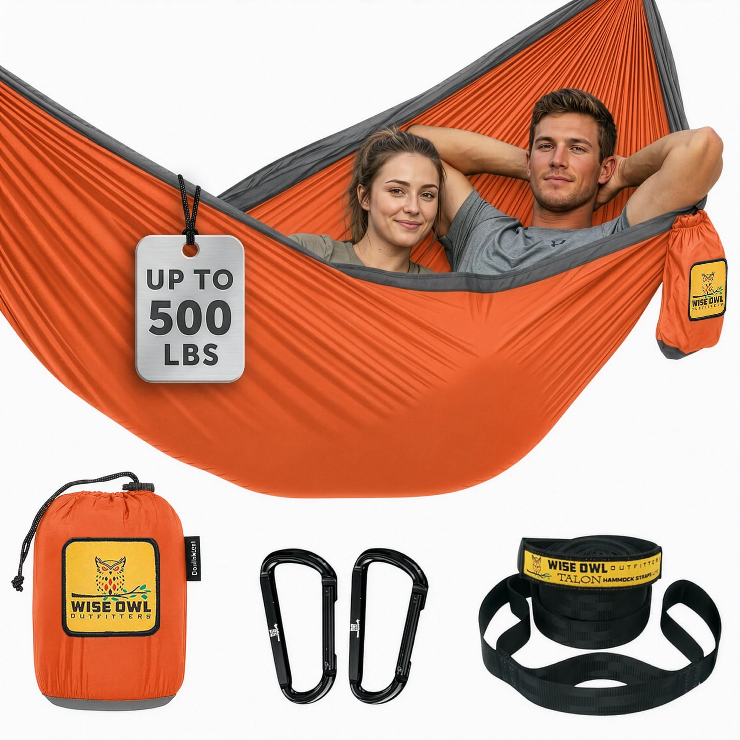 Heavy-Duty Portable Camping Hammock with Tree Straps
