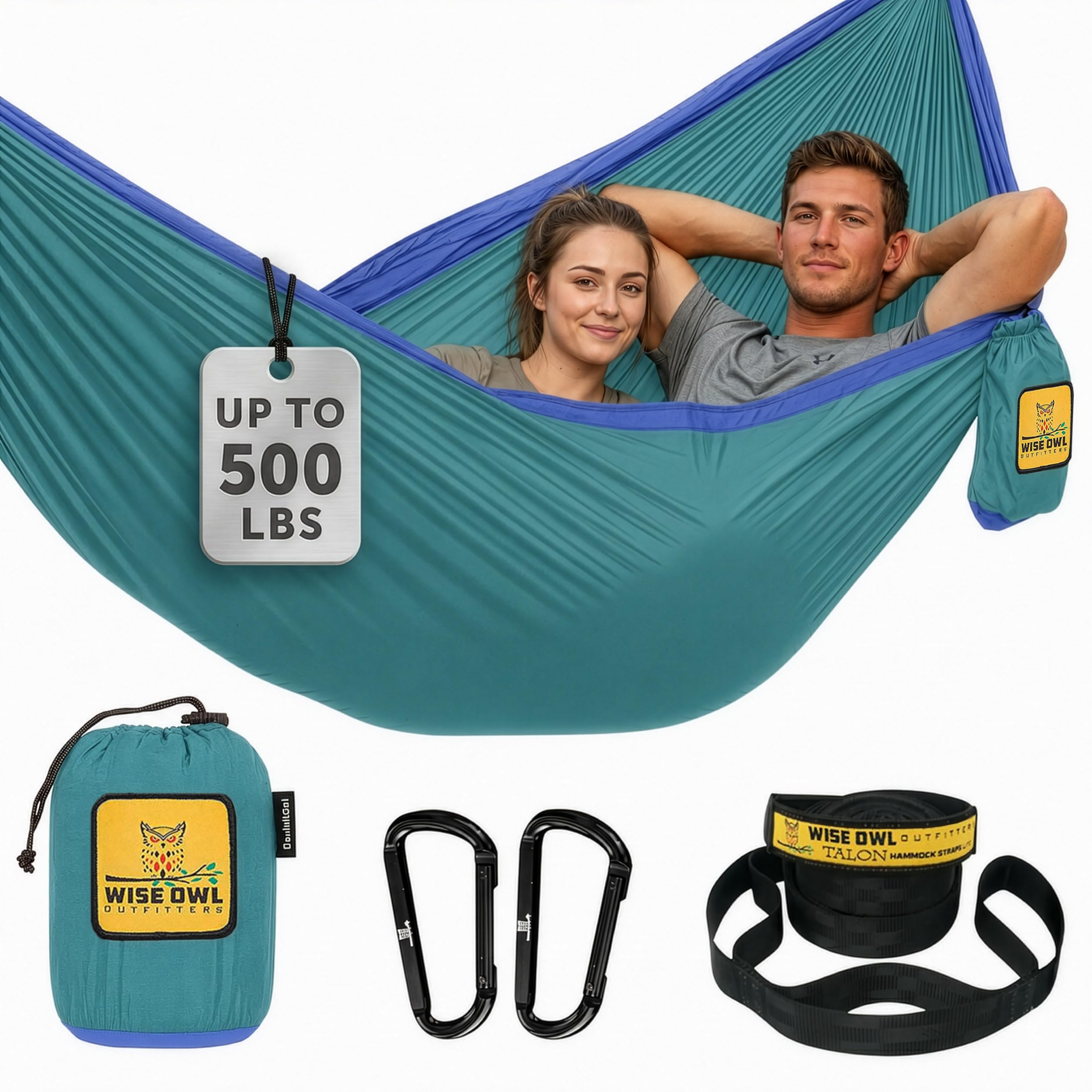 Heavy-Duty Portable Camping Hammock with Tree Straps