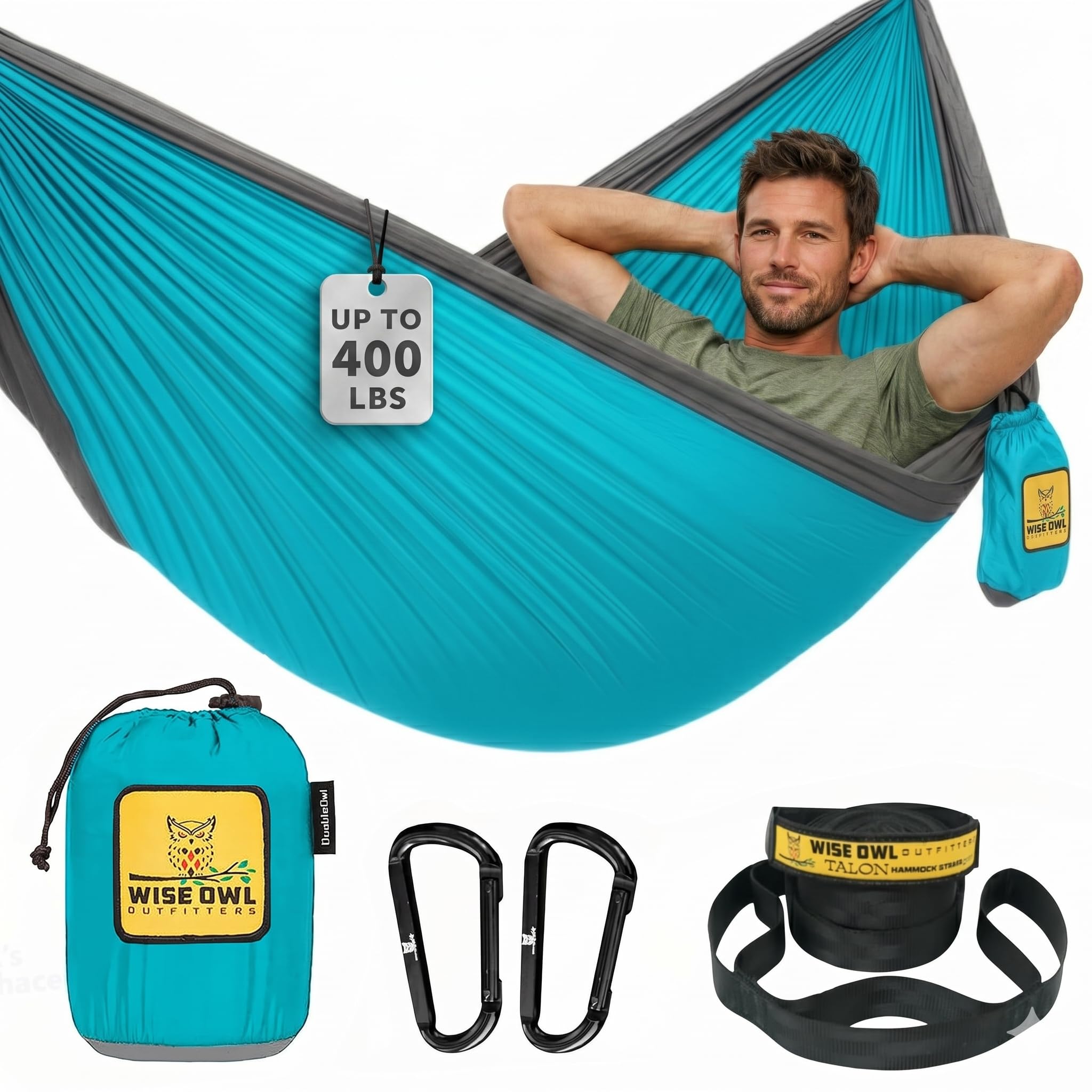 Heavy-Duty Portable Camping Hammock with Tree Straps