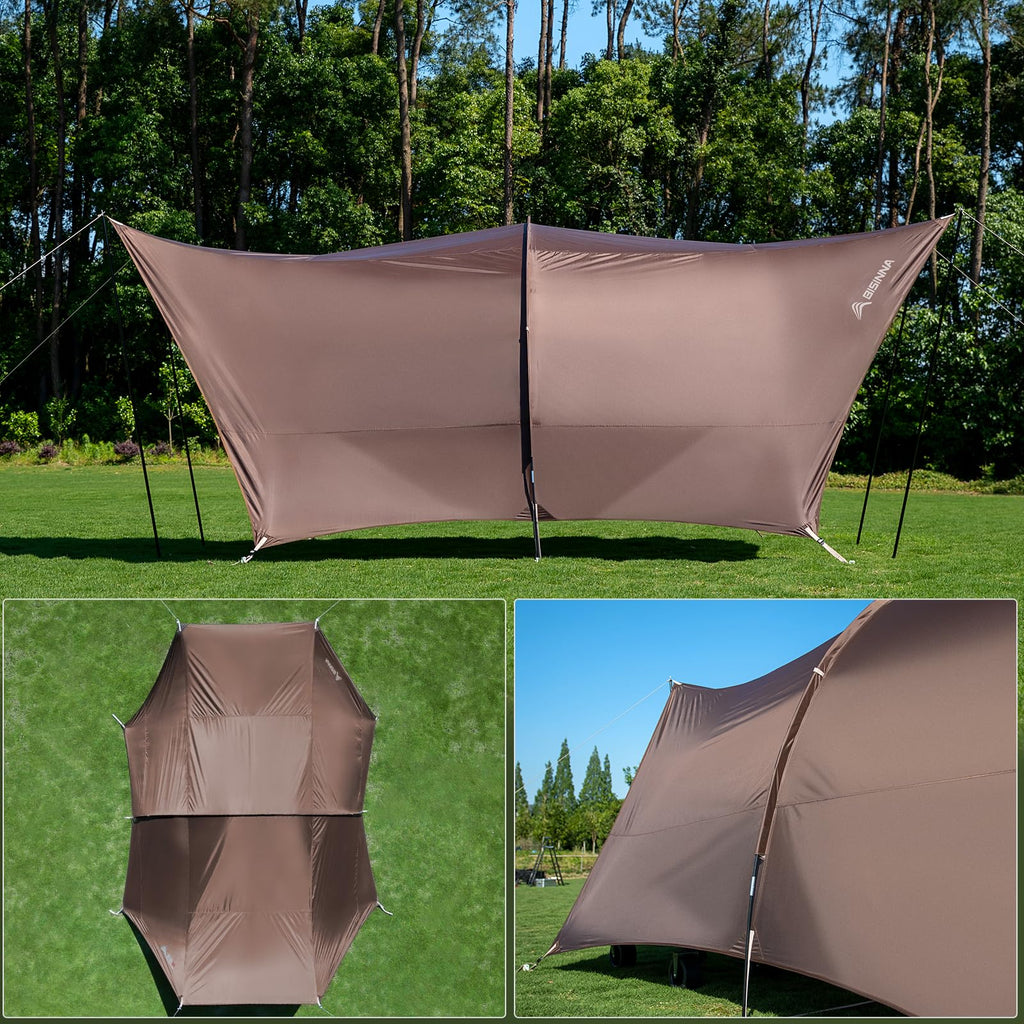 Large Waterproof Camping Tarp Awning for Hammock and Shelter