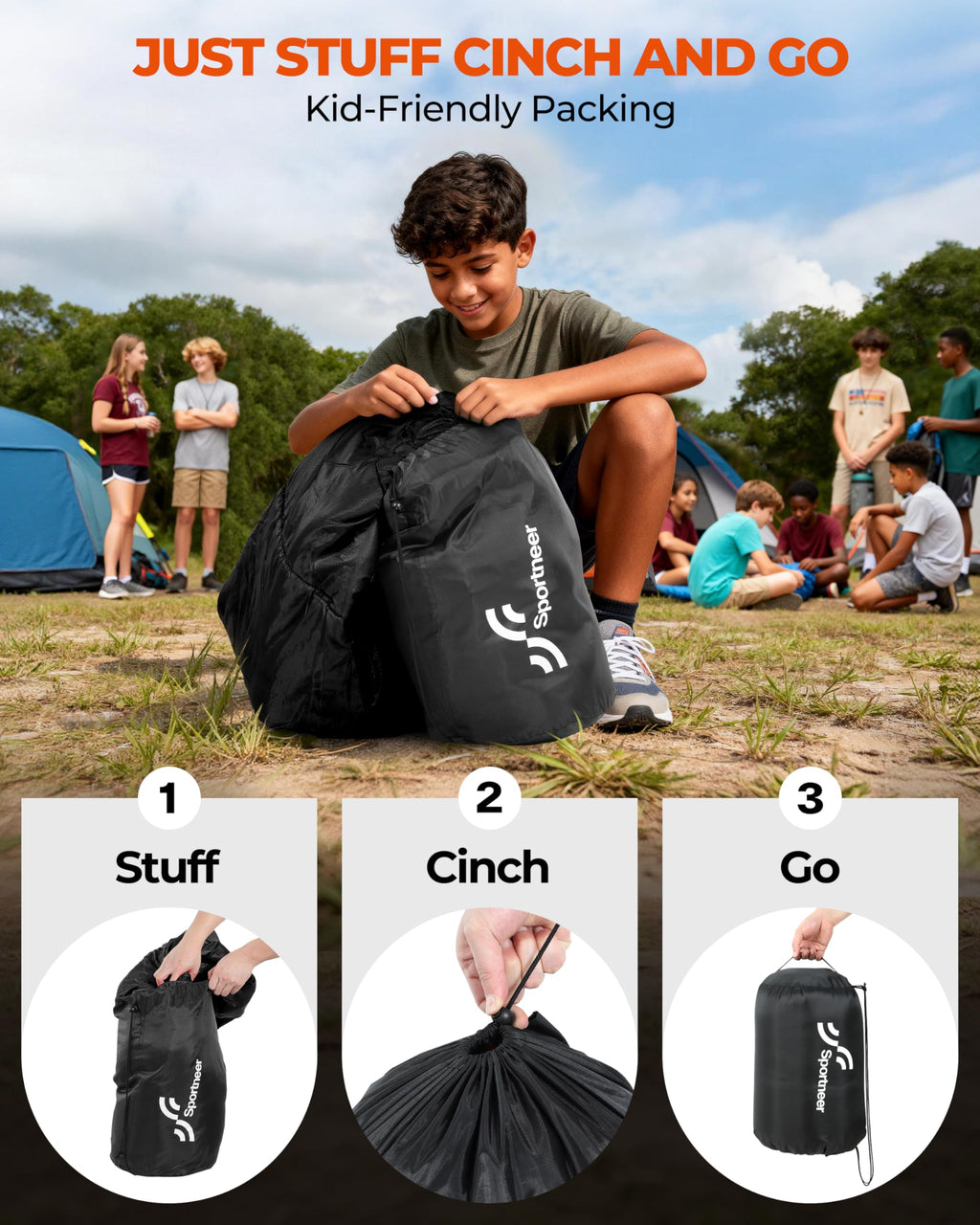 Cold Weather Waterproof Sleeping Bag for Adults and Kids