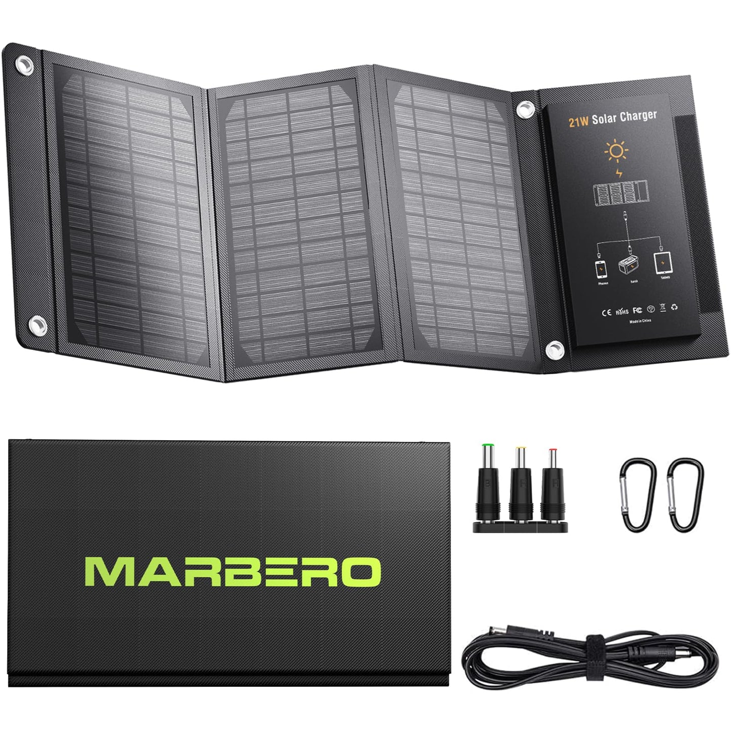 Foldable Portable Solar Panel Kit with Solar Powered Fan System
