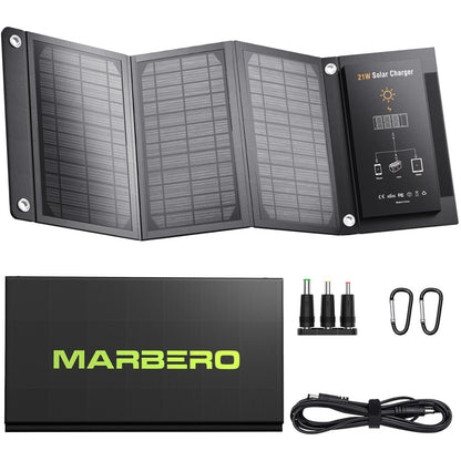 Foldable Portable Solar Panel Kit with Solar Powered Fan System