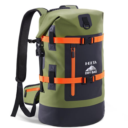 40L Waterproof Roll-Top Dry Bag Backpack for Hiking and Water Sports