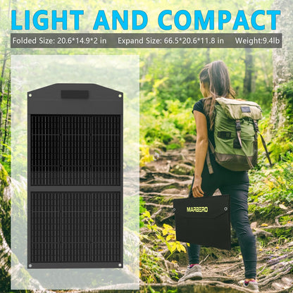 Foldable Portable Solar Panel Kit with Solar Powered Fan System