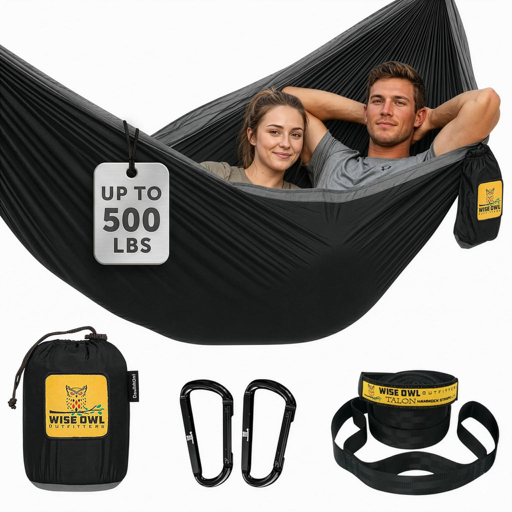 Heavy-Duty Portable Camping Hammock with Tree Straps