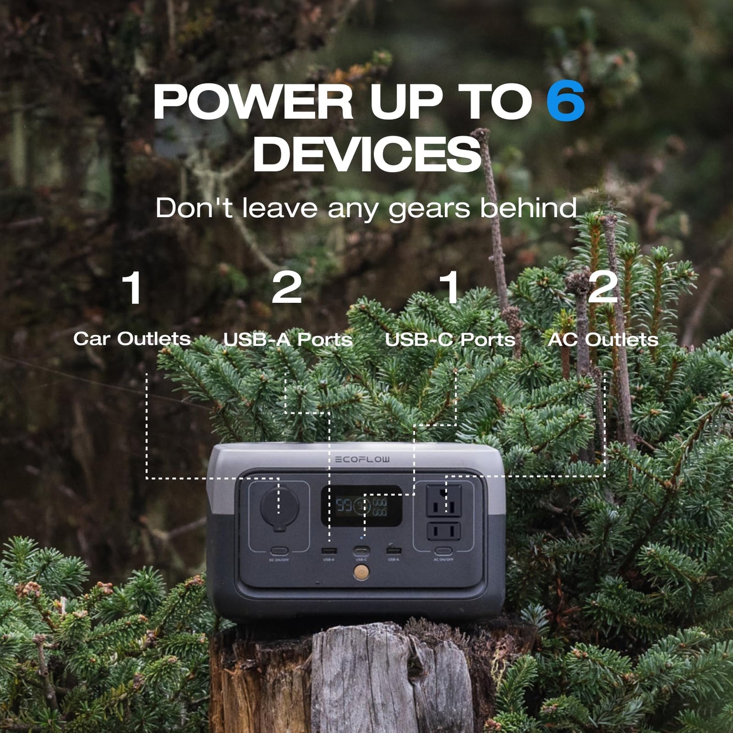Portable LiFePO4 Solar Generator 245Wh Fast-Charging Power Station with AC Output and UPS Mode