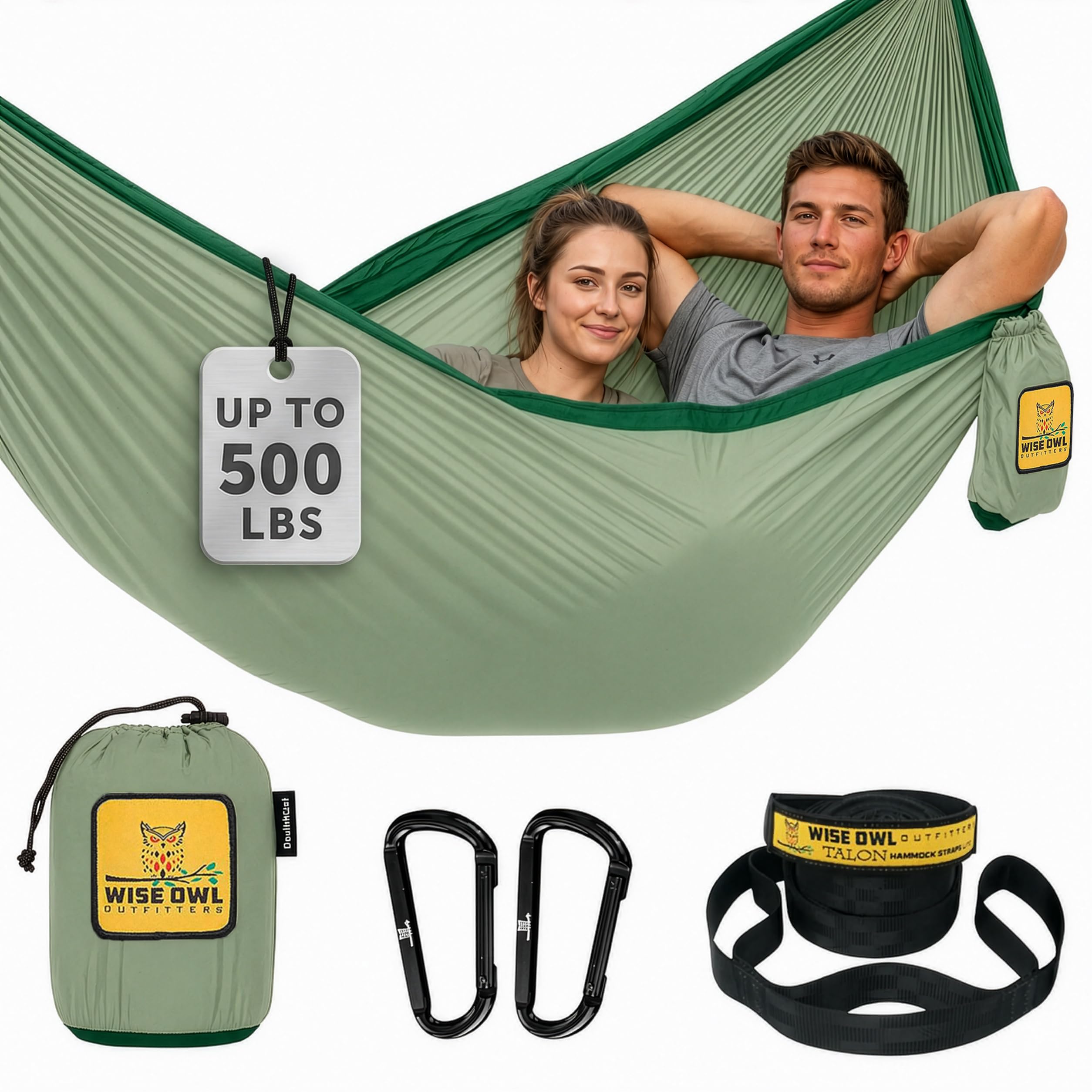 Heavy-Duty Portable Camping Hammock with Tree Straps