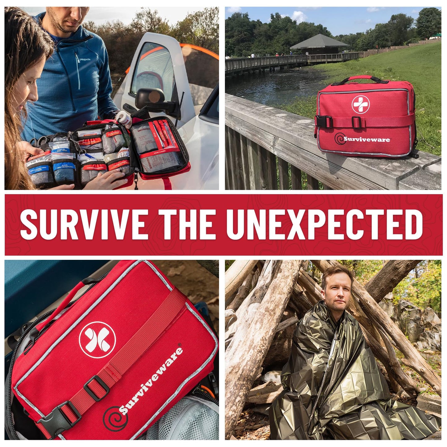 Premium Survival First Aid Kit for Travel, Camping, and Emergency Preparedness