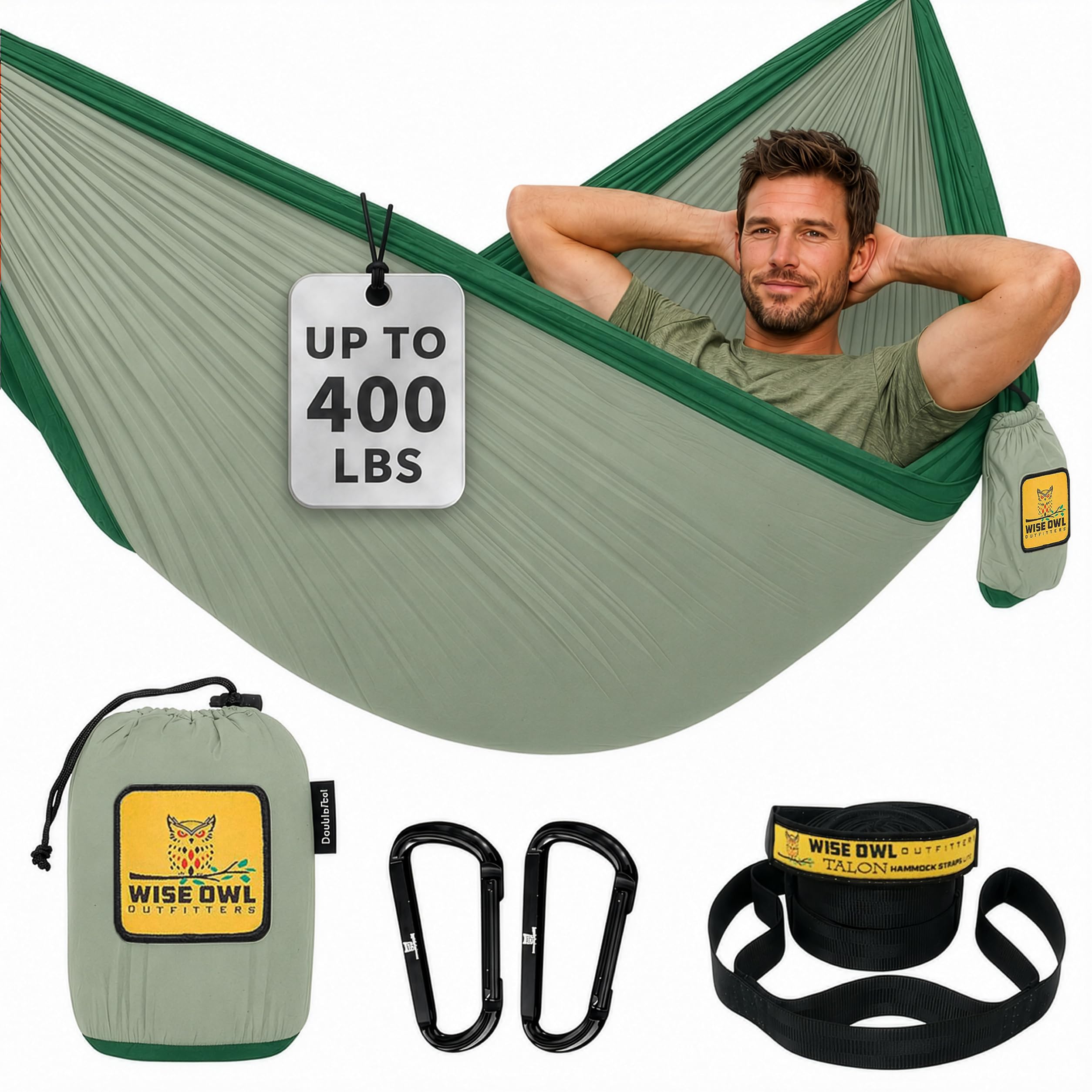 Heavy-Duty Portable Camping Hammock with Tree Straps