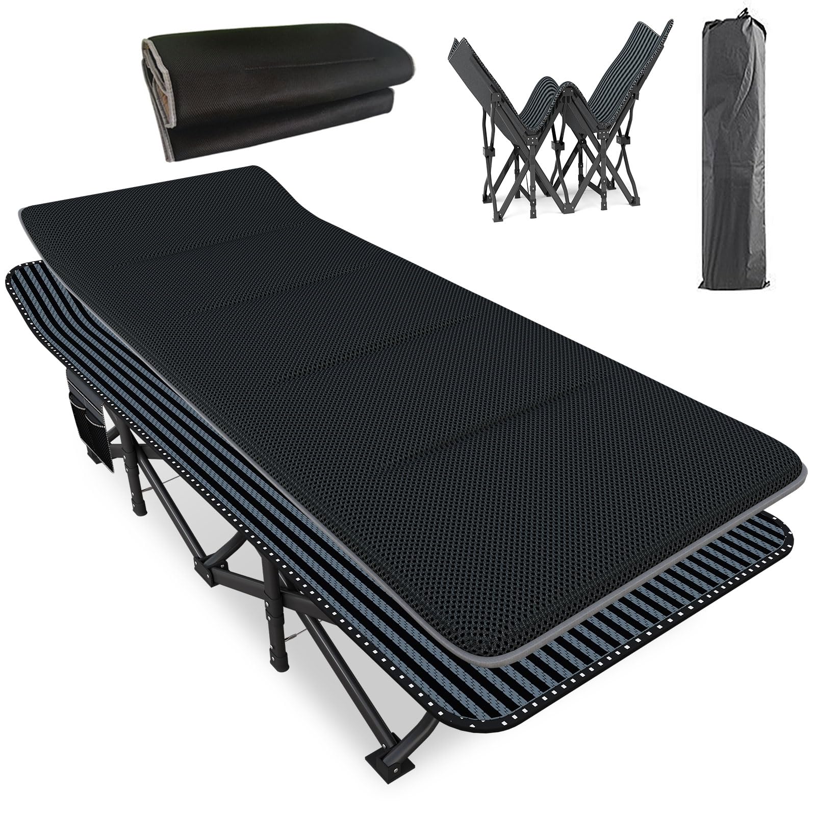 ATORPOK Camping Cot for Adults with Cushion Comfortable