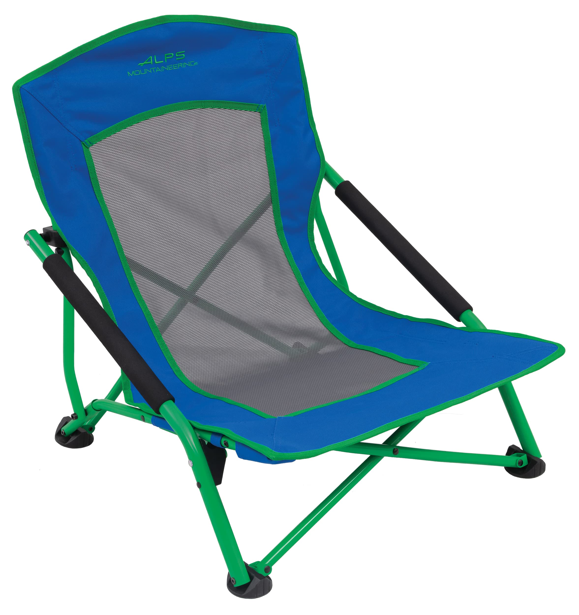 ALPS Mountaineering Rendezvous Low Camping Chairs for Adults with Arms, Cool Mesh Center, Powder Coated Steel Frame, Compact Folding Design and Carry Bag