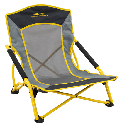 Low Profile Folding Camping Chair with Mesh Back and Carry Bag