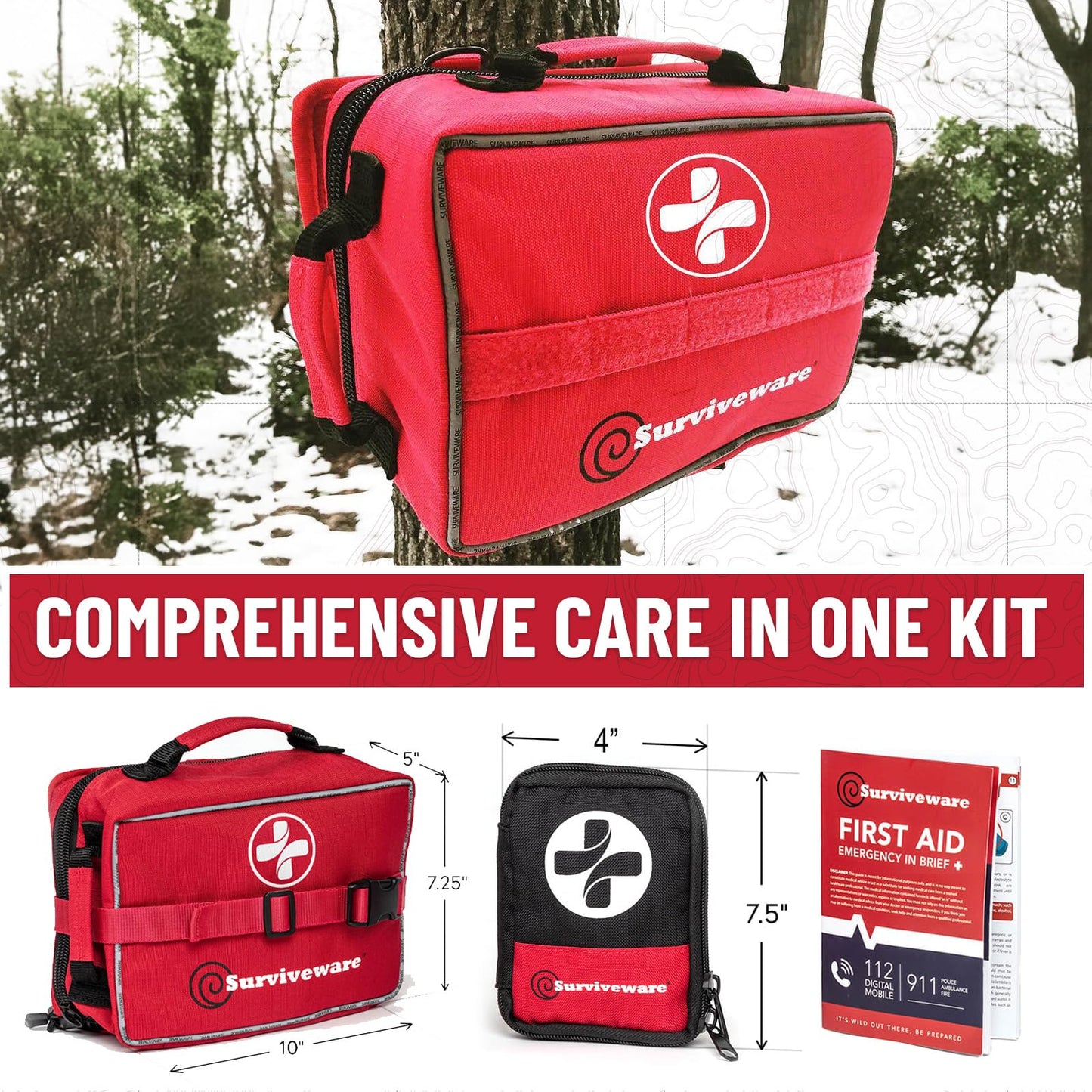 Premium Survival First Aid Kit for Travel, Camping, and Emergency Preparedness