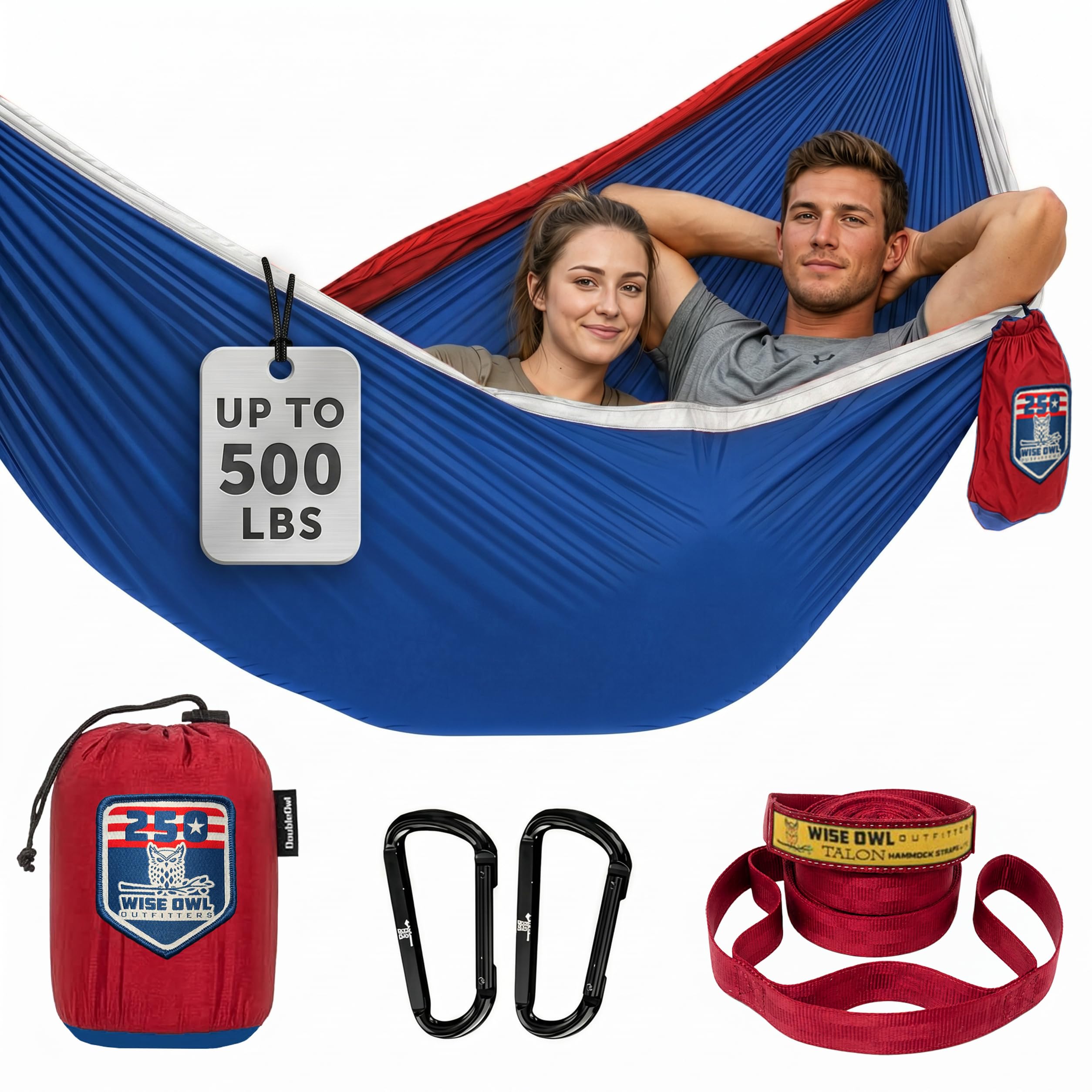 Heavy-Duty Portable Camping Hammock with Tree Straps