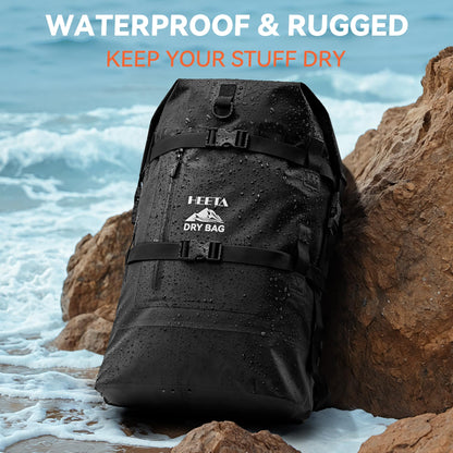 40L Waterproof Roll-Top Dry Bag Backpack for Hiking and Water Sports