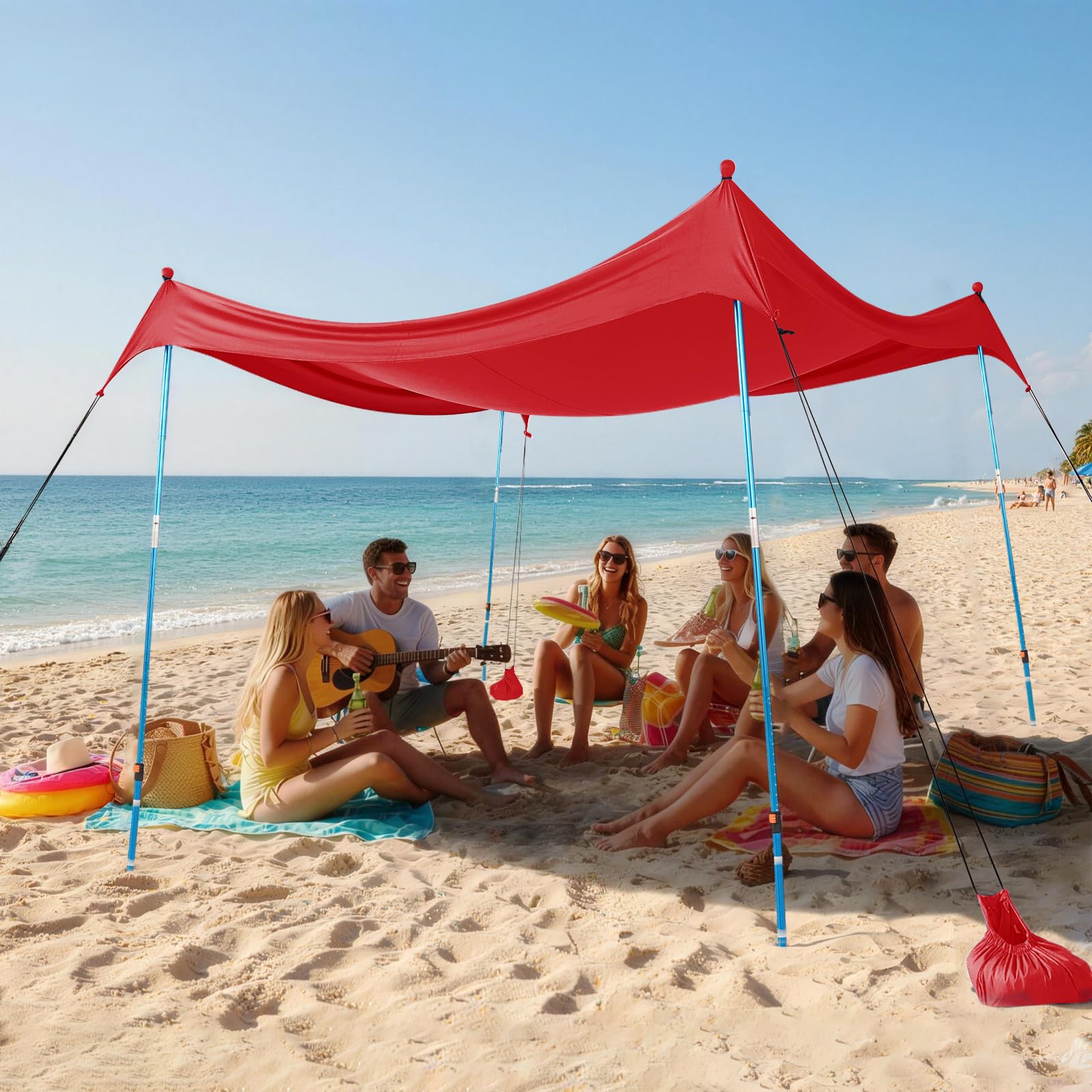 10x10 Easy Pop-Up Beach Sun Shelter Canopy with UPF50+ Protection